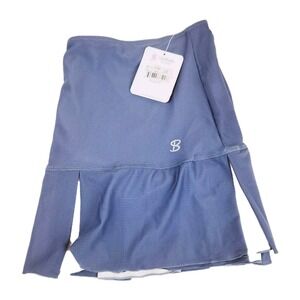 NWT Sofibella Womens Skort Sz 1X Blue & White Pleated Tennis Golf Pickleball NEW